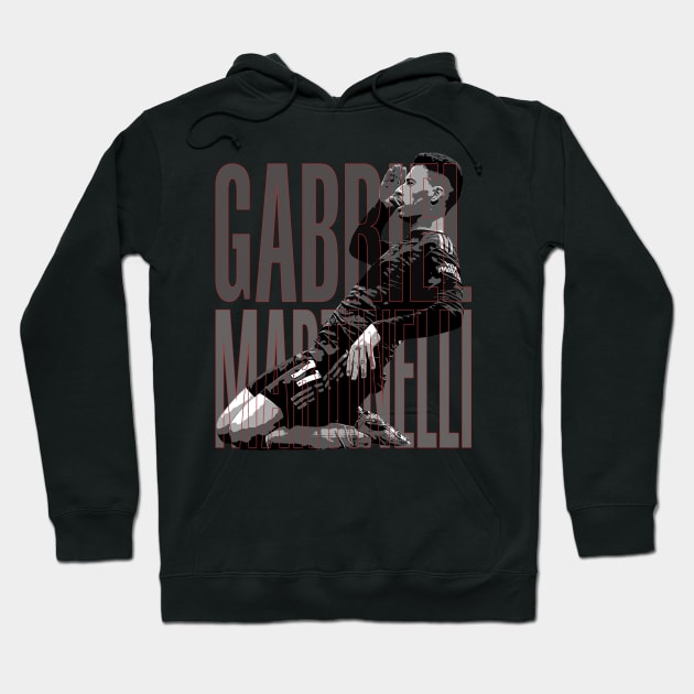 gabriel martinelli star Hoodie by StoneSoccer